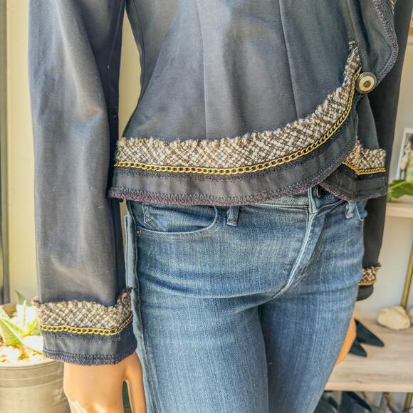 NWT- BCBGMaxAzria, "Christian" The Warp Black Jacket, Women's Size Medium - Picture 4 of 11